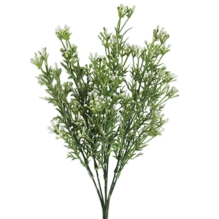 Keřík pvc 36cm zelená/bílá