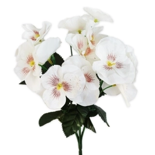 Macešky kytice x14/29cm bílá