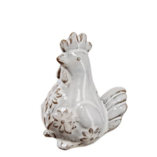 Kohout porcelán 9,5cm bílá