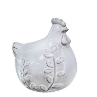 Slepice porcelán 10,5cm bílá