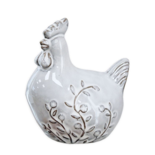 Kohout porcelán 11,5cm bílá