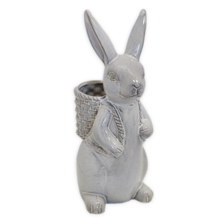 Zajíc porcelán 20,8cm bílá