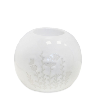 Svícen porcelán pr.10,5V8,5cm bílá