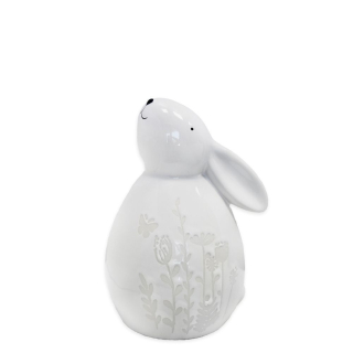 Zajíc porcelán 12cm bílá