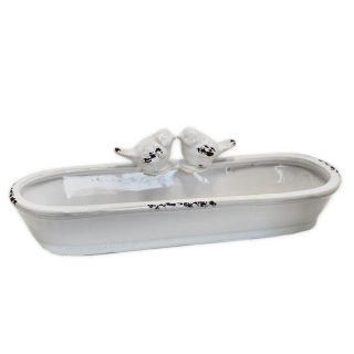 Pítko porcelán 31cm bílá