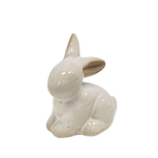 Zajíc porcelán 5,8cm bílá