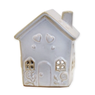 Domek svícen porcelán 12cm