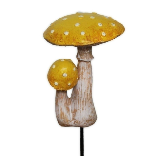 Muchomůrky polyresin 21cm žlutá