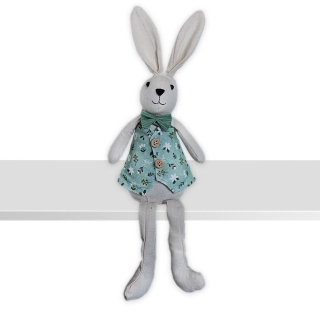 Zajíc textil 23/35cm mint