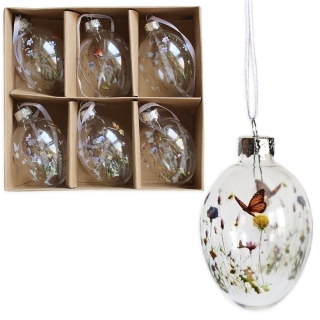 Vajíčka závěs pvc 6ks/6cm čirá