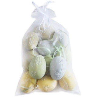 Vajíčka závěs pvc 12ks/6cm mix barev