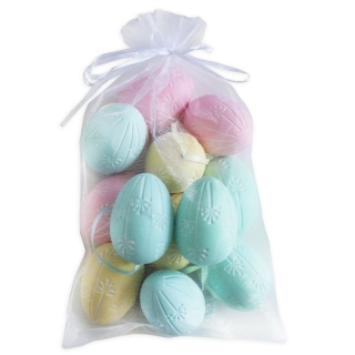 Vajíčka závěs pvc 12ks/6cm mix barev