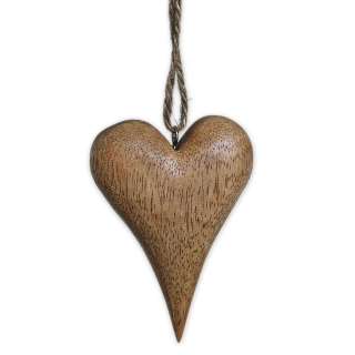 Srdce závěs dřevo 10cm