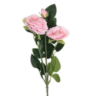 Růže trsová větev x3/38cm sv.růžová