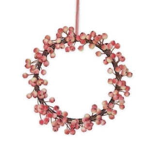 Věnec bobule 16cm růžová