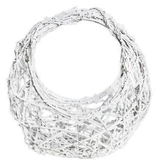 Koš větve 33cm bílá