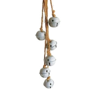 Rolničky závěs pr.3cm/40cm bílá