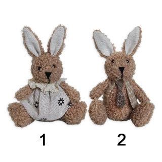Zajíc textil 13,5cm mix