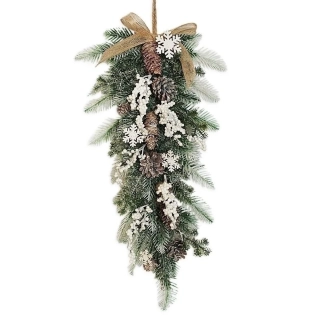 Kapka věnec šišky/pvc 50cm