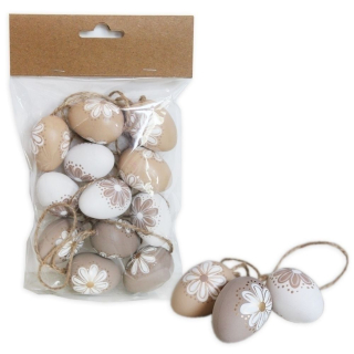 Vajíčka závěs pvc 12ks/4cm