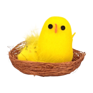 Kuře v hnízdě 6,5 cm žluté