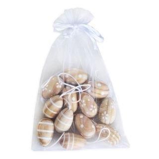 Vajíčka závěs dřevo 12ks/3cm