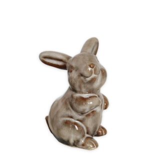 Zajíc porcelán 11cm hnědá