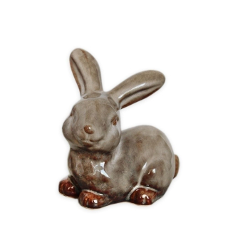 Zajíc porcelán 11cm hnědá