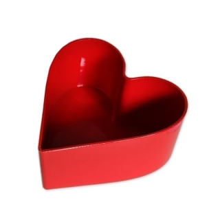 Srdce melamin 22cm červená