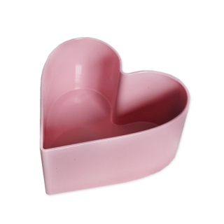 Srdce melamin 22cm růžová