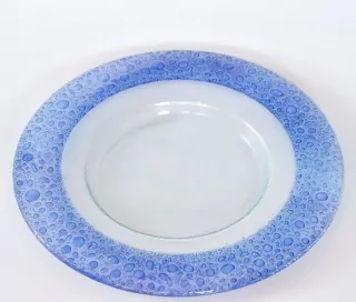 Skleněný svícen kulatý 28 cm