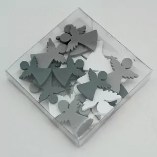 Anděl dřevo přízdoba 24ks v.3,8cm