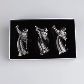Anděl závěs sklo 3ks/8cm