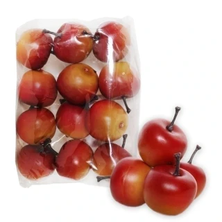Jablka přízdoba pvc 12ks/3,5cm červená