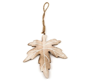 List závěs dřevo 15cm natural