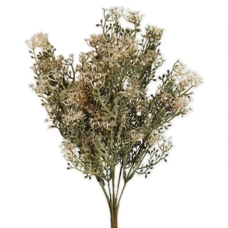 Keřík pvc 35cm krém/šedá
