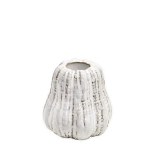 Dýně svícen porcelán 6,8cm bílá