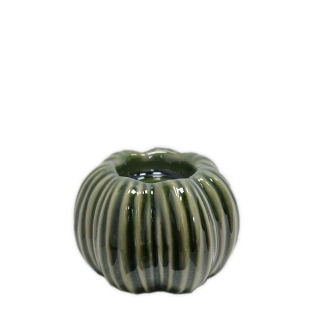 Dýně svícen porcelán 9,6cm zelená