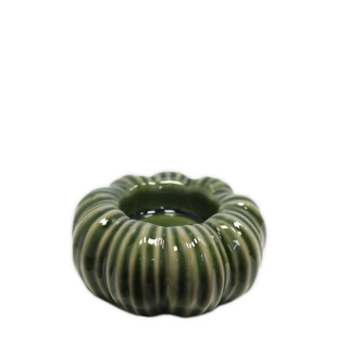 Dýně svícen porcelán 9,5cm zelená