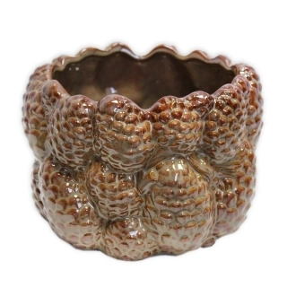 Obal šiška porcelán 14,7cm hnědá