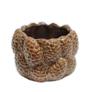 Obal šiška porcelán 11,2cm hnědá