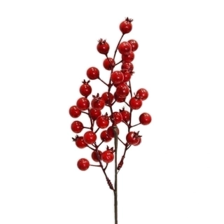 Jeřabiny větev 35cm červená