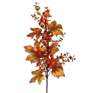 Větev podzim 60cm oranž