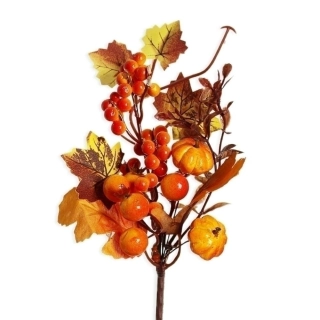 Větvička podzim pvc 28cm oranž