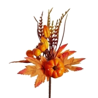 Větvička podzim pvc 22cm oranž