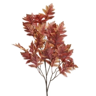 Listí větev polyester 110cm červená