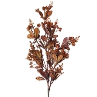 Eucalyptus větev pvc 72cm sv.oranž patina
