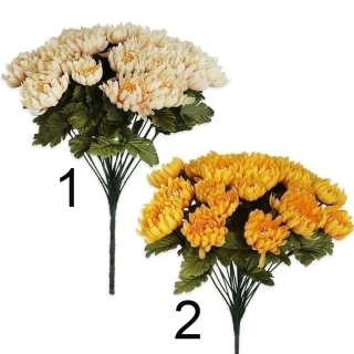 Chryzantéma kytice x24/42cm mix sv.žlutá/žlutá