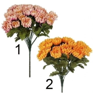 Chryzantéma kytice x24/42cm mix meruňka/oranž