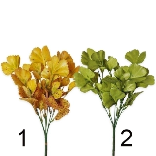 Ginko keřík pvc 36cm mix oranž/zelená